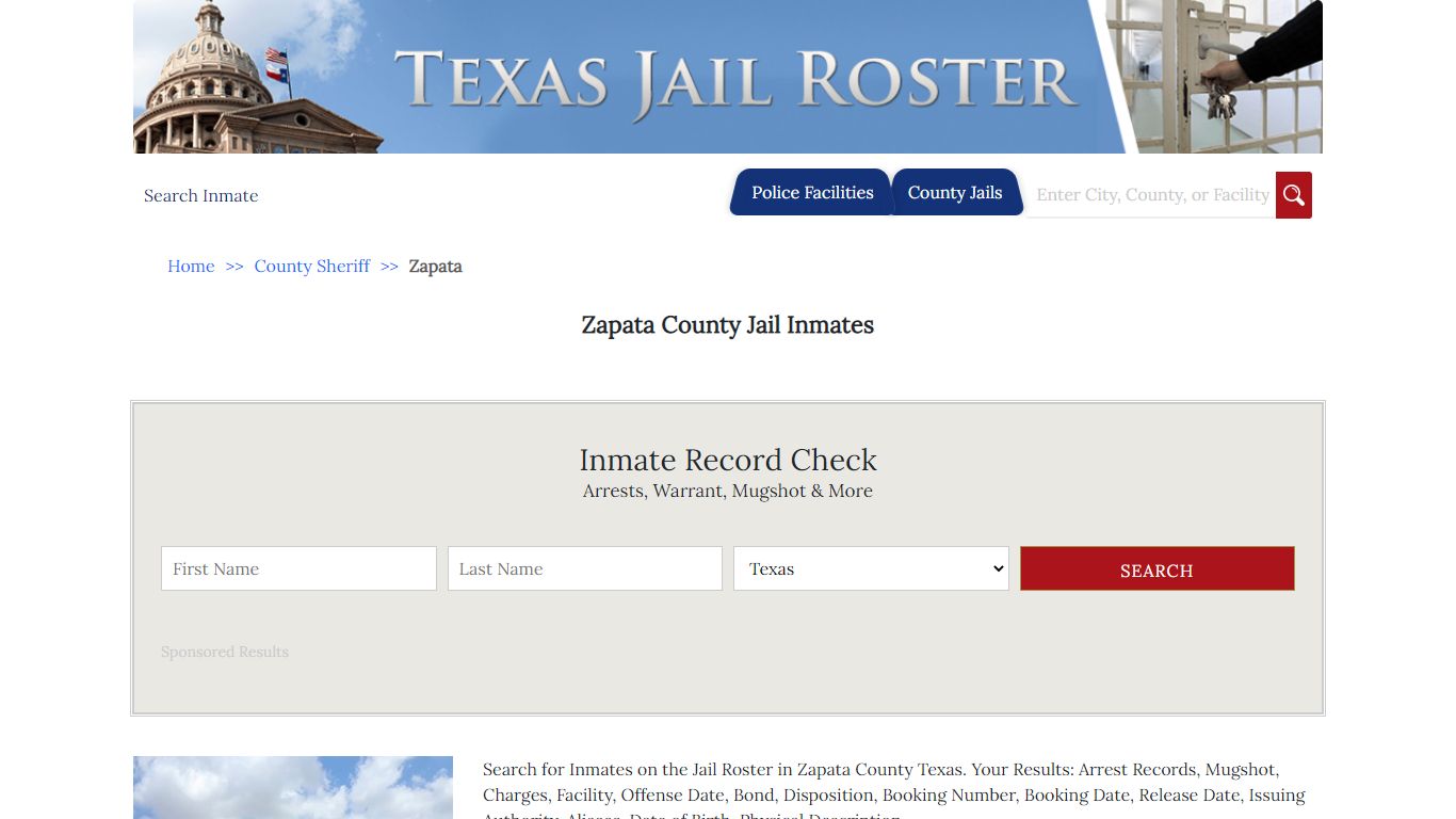 Zapata County Jail Inmates - Jail Roster Search