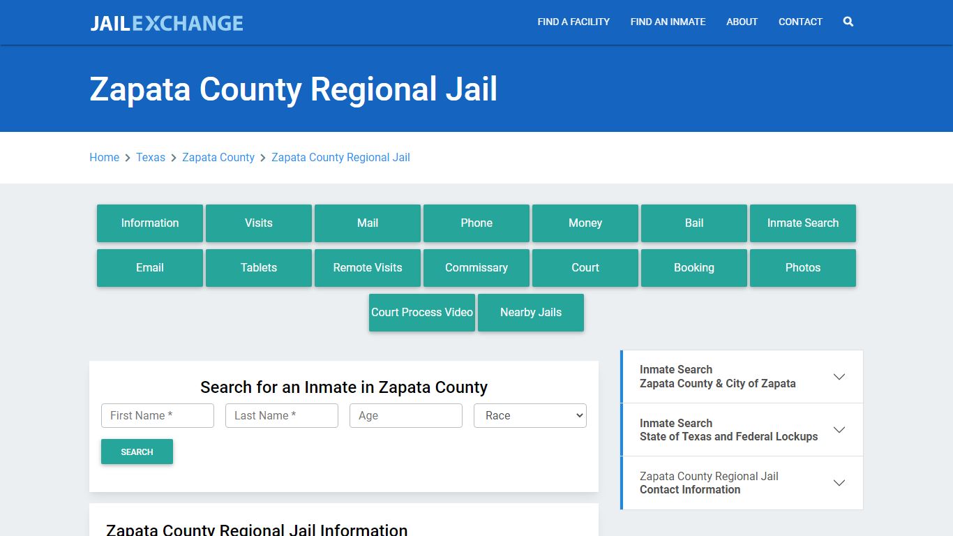 Zapata County Regional Jail Roster Lookup, TX, Inmate Search